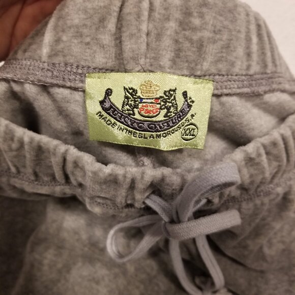 VINTAGE Juicy Couture Velour Grey Trackpants Sweats XXLarge Y2K Bum/Butt Logo - Picture 3 of 12